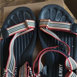 Burberry Striped Strap Sandals